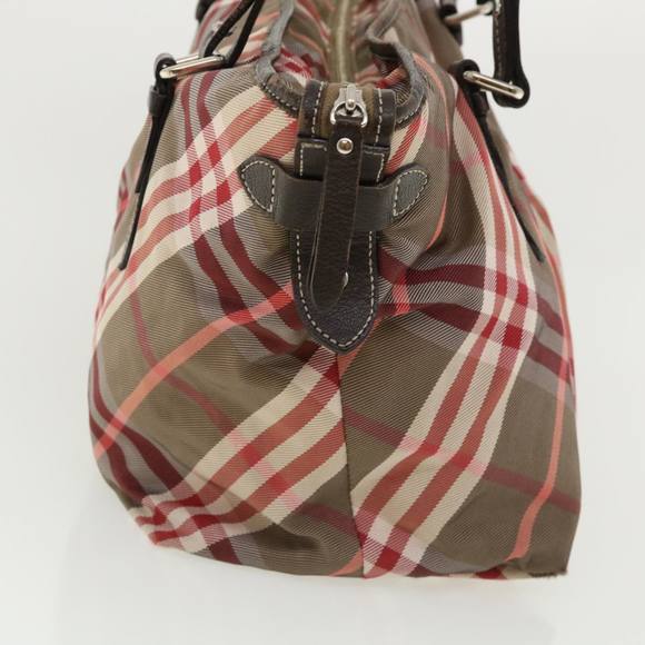 BURBERRY Nova Check Shoulder Bag Canvas Red Auth ti679 - Picture 4 of 16